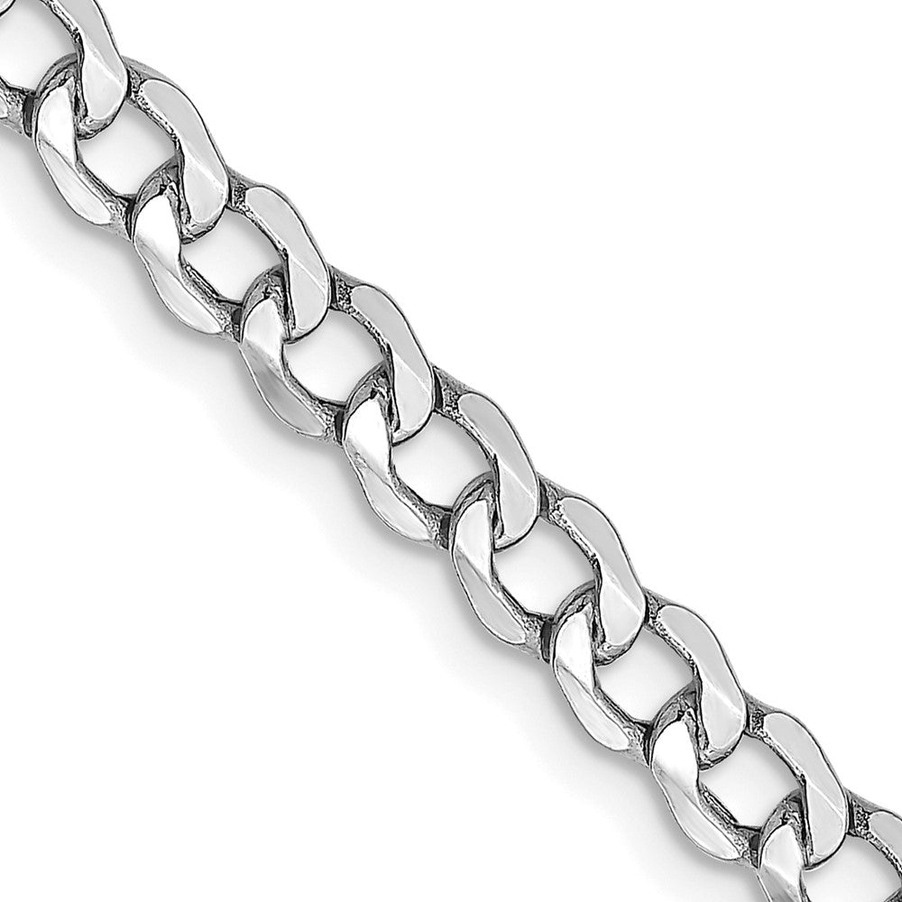 Polished;14K White gold;Hollow;Lobster;Lightweight