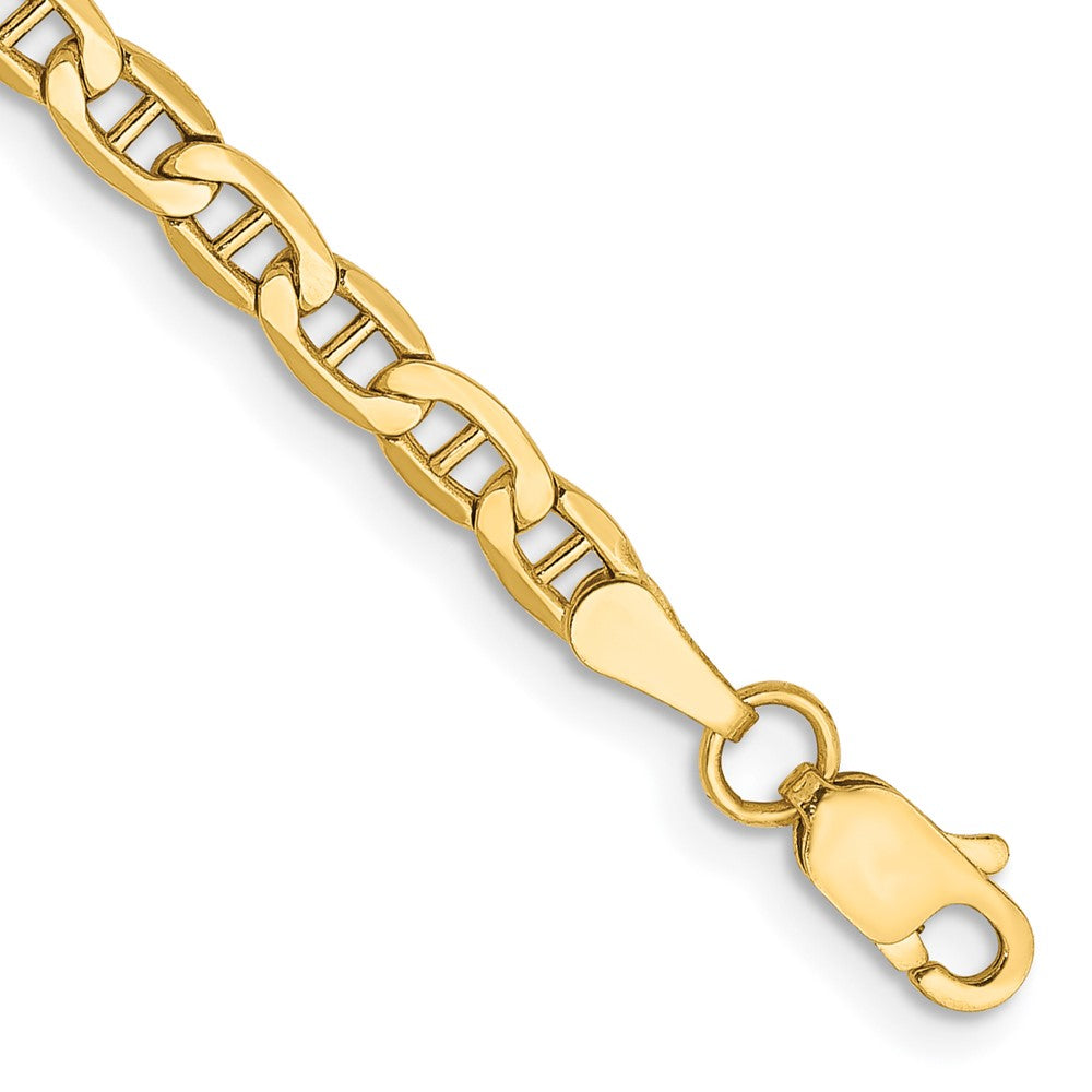Polished;14k Yellow gold;Hollow;Lobster;Lightweight;Flat