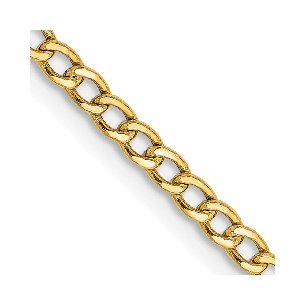 Polished;14k Yellow gold;Hollow;Lobster;Lightweight