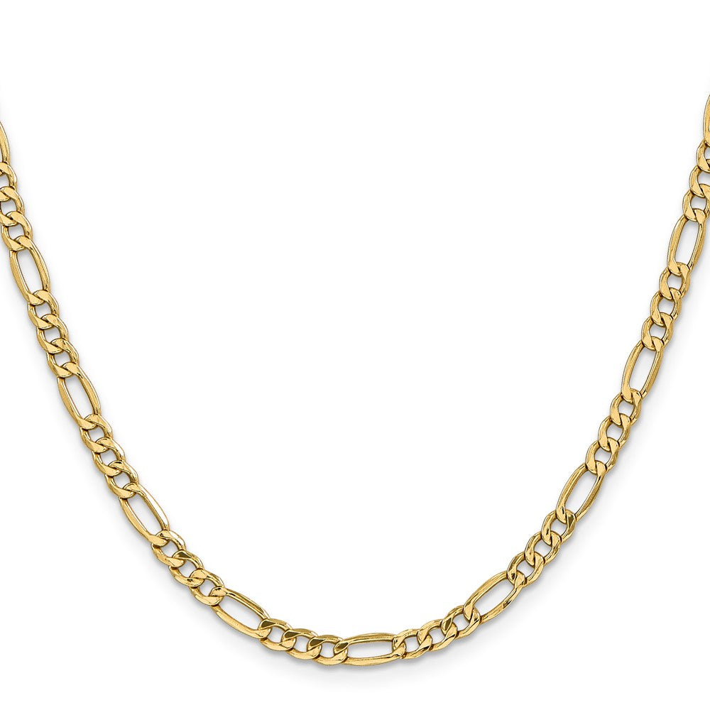 14K 18 inch 4.2mm Semi-Solid Figaro with Lobster Clasp Chain