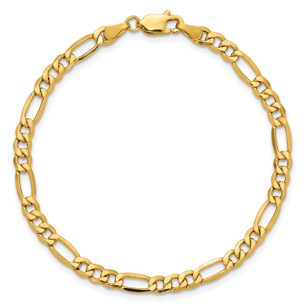 14k 4.2mm Semi-Solid Figaro Chain