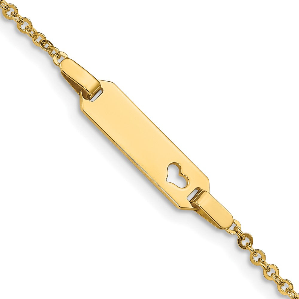 Polished;14k Yellow gold;Engravable;Lobster