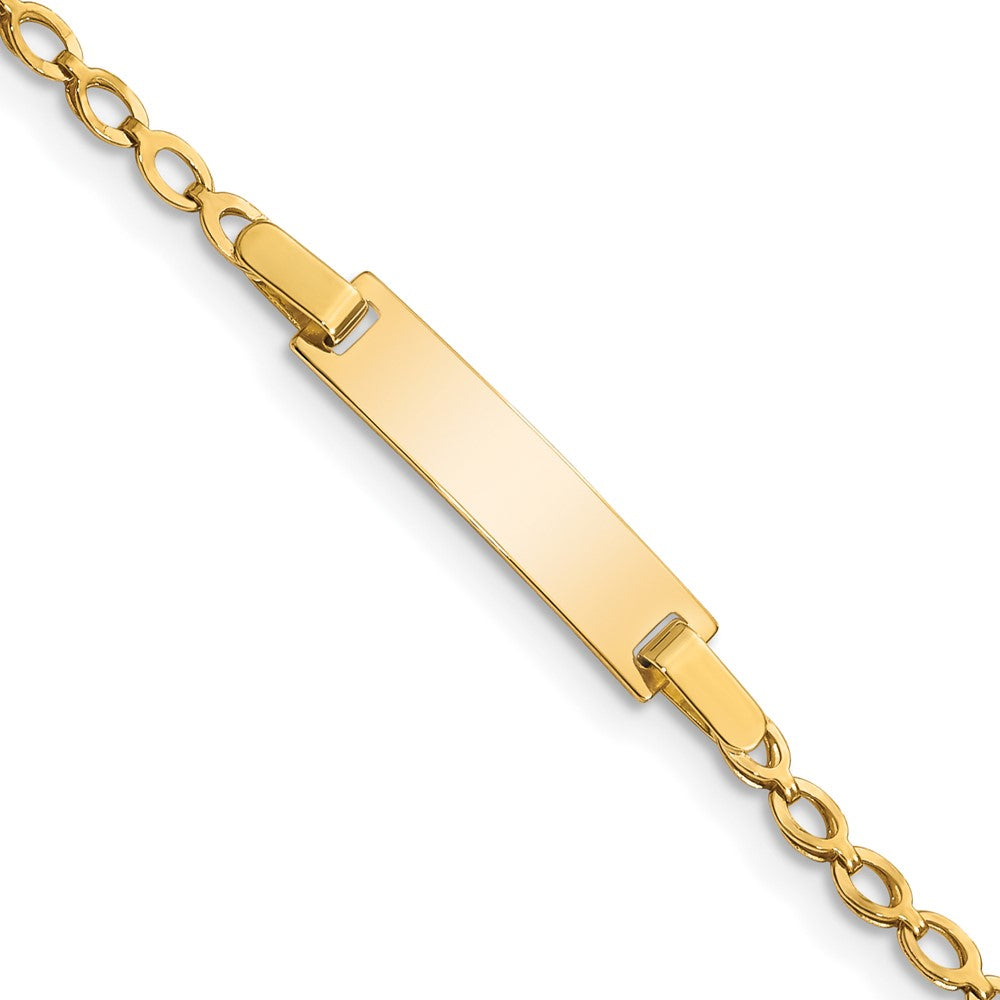 Polished;14k Yellow gold;Engravable;Lobster