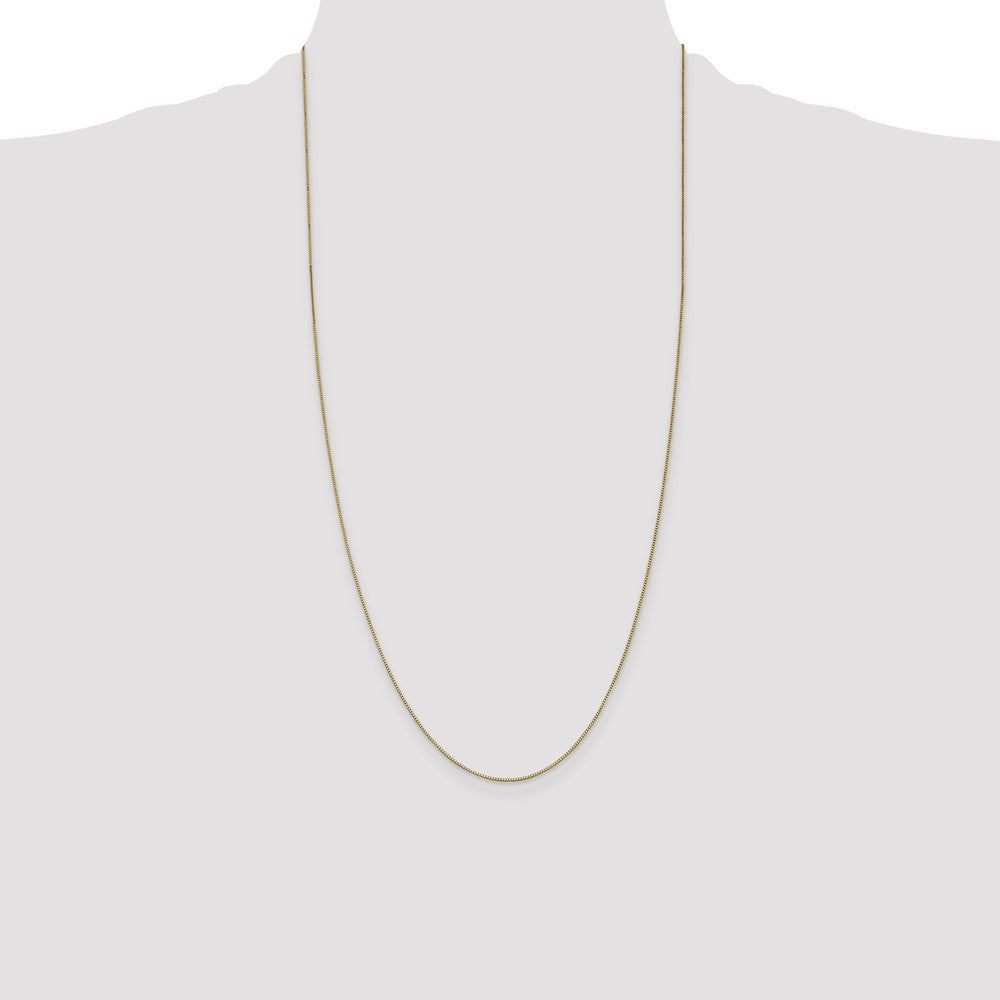 14K 28 inch .7mm Box with Lobster Clasp Chain