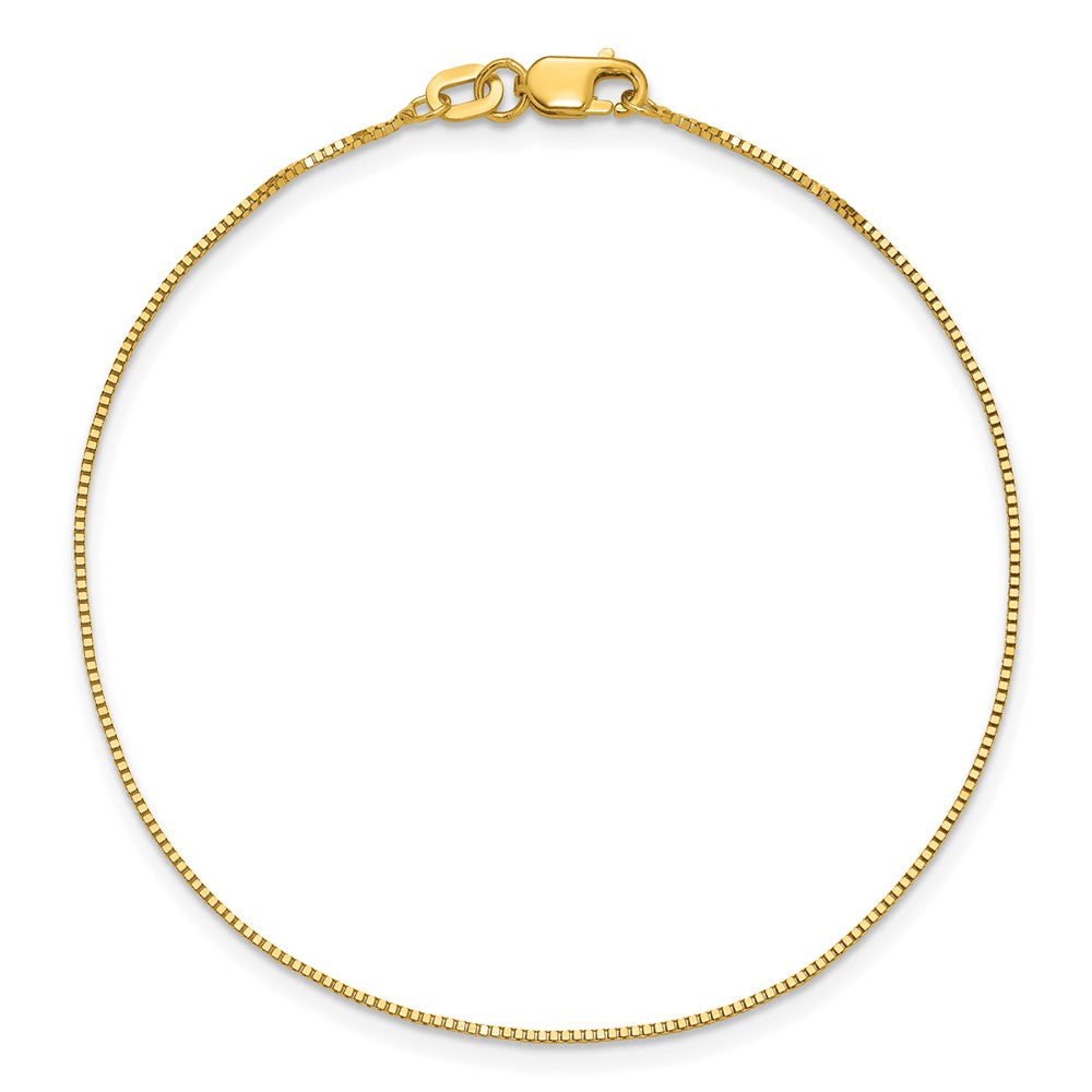 14K 7 inch .7mm Box with Lobster Clasp Bracelet