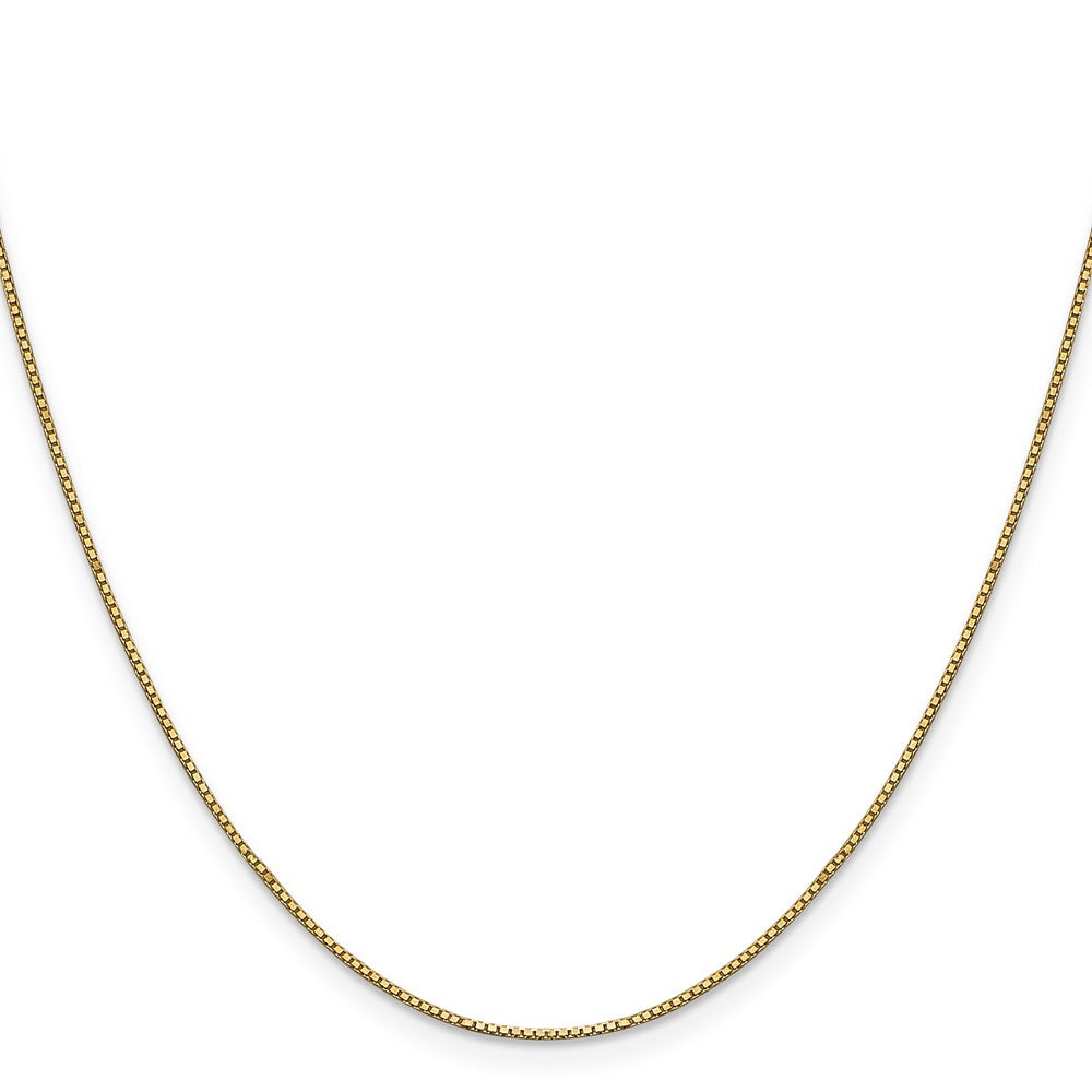 14K 28 inch .9mm Box with Lobster Clasp Chain