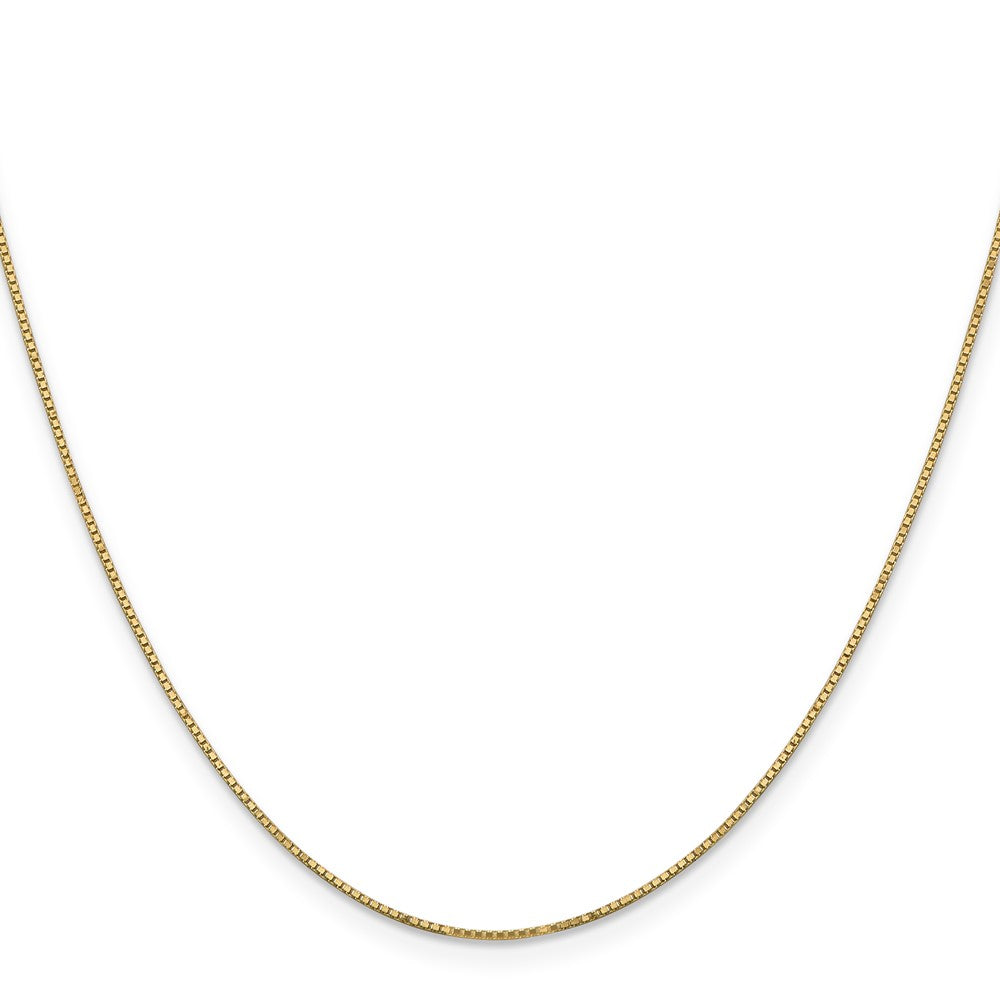 14K 16 inch .9mm Box with Spring Ring Clasp Chain