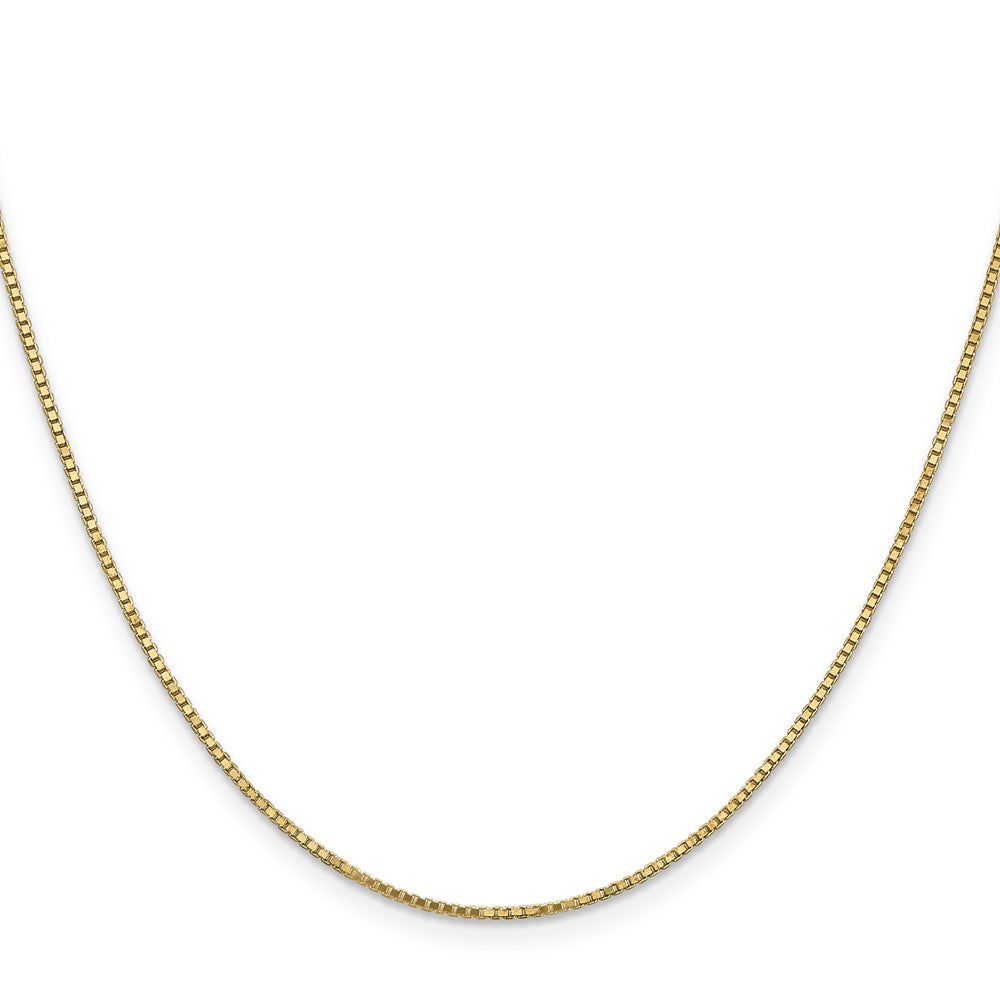 14K 22 inch 1.1mm Box with Lobster Clasp Chain