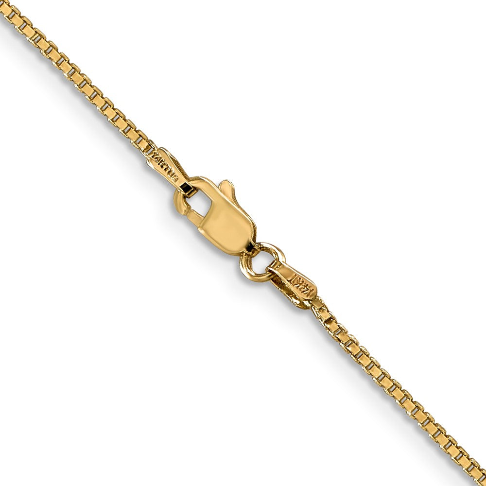 14K 28 inch 1.1mm Box with Lobster Clasp Chain