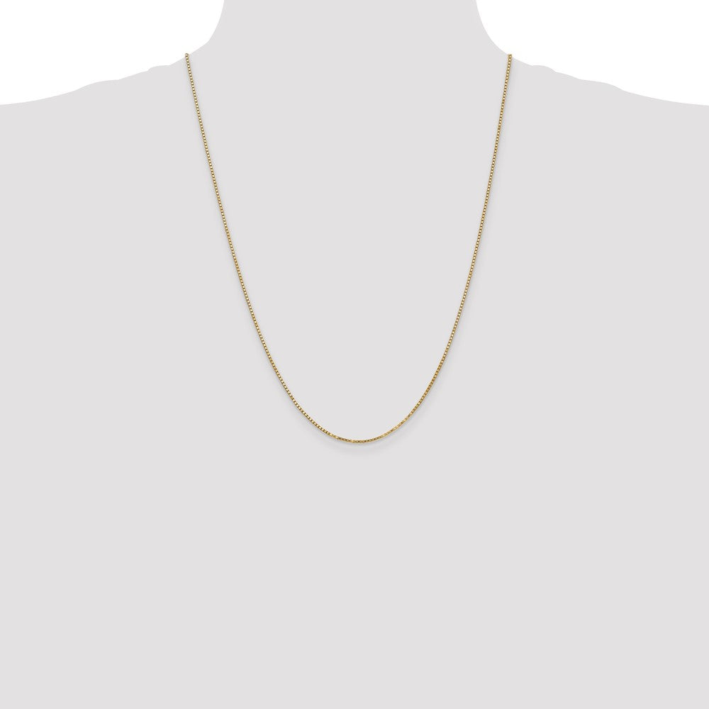 14K 24 inch 1.4mm Box with Lobster Clasp Chain