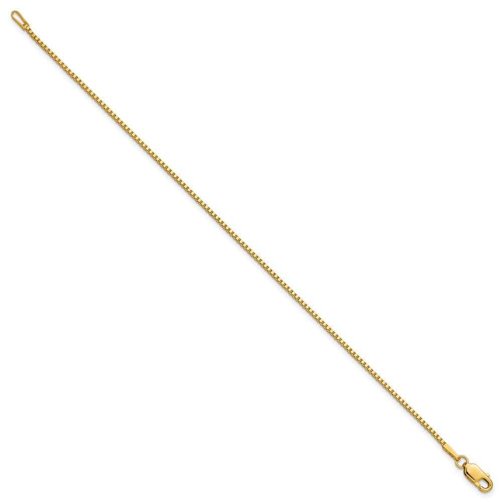 14K 7 inch 1.4mm Box with Lobster Clasp Bracelet