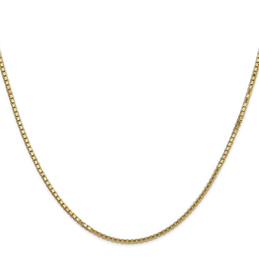 14K 28 inch 1.5mm Box with Lobster Clasp Chain