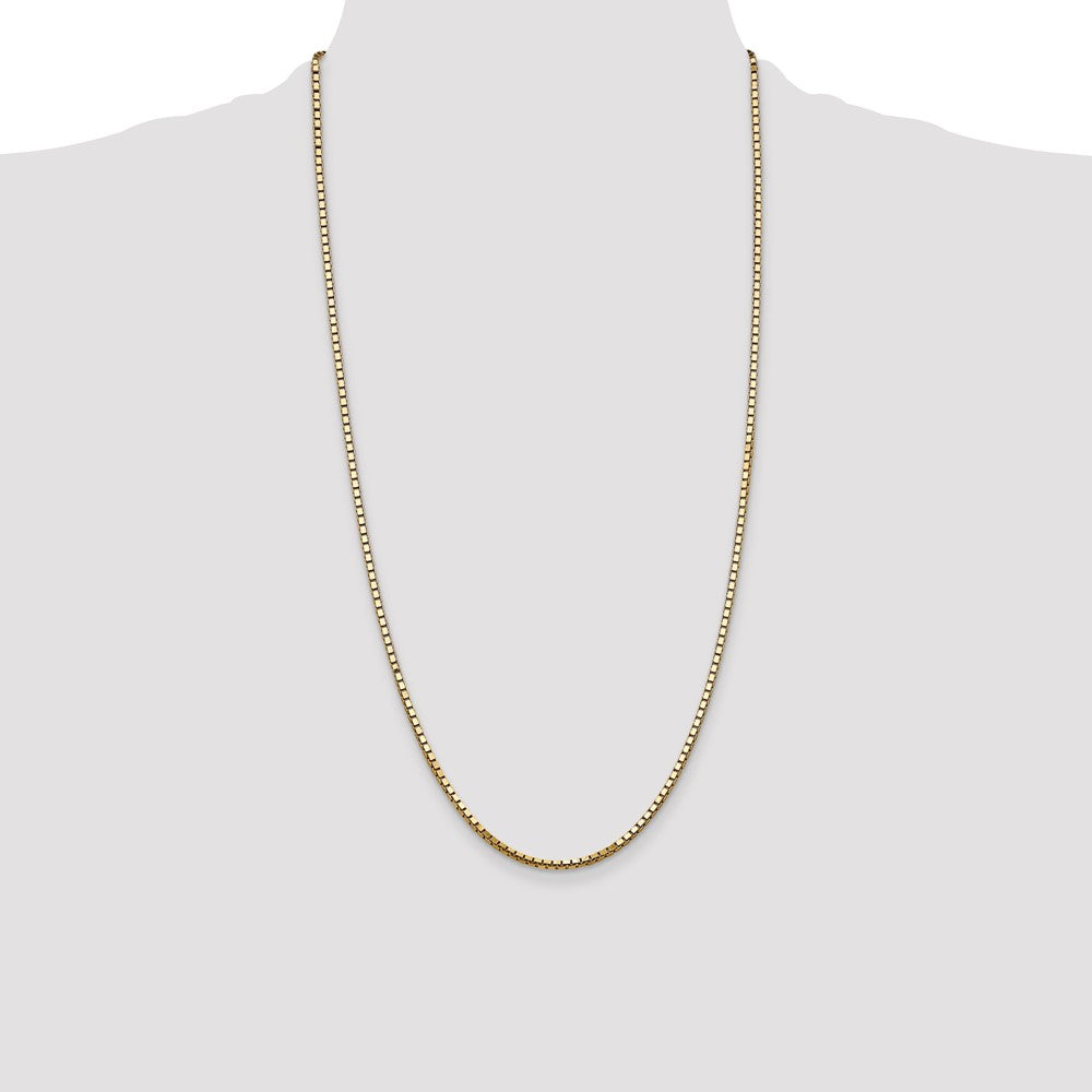 14K 28 inch 2.5mm Box with Lobster Clasp Chain