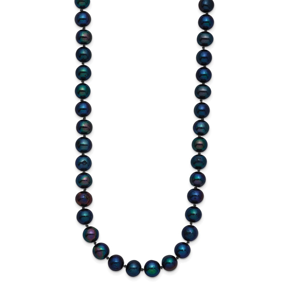 14k 6-7mm Black Near-Round Freshwater Cultured Pearl 18 inch Necklace