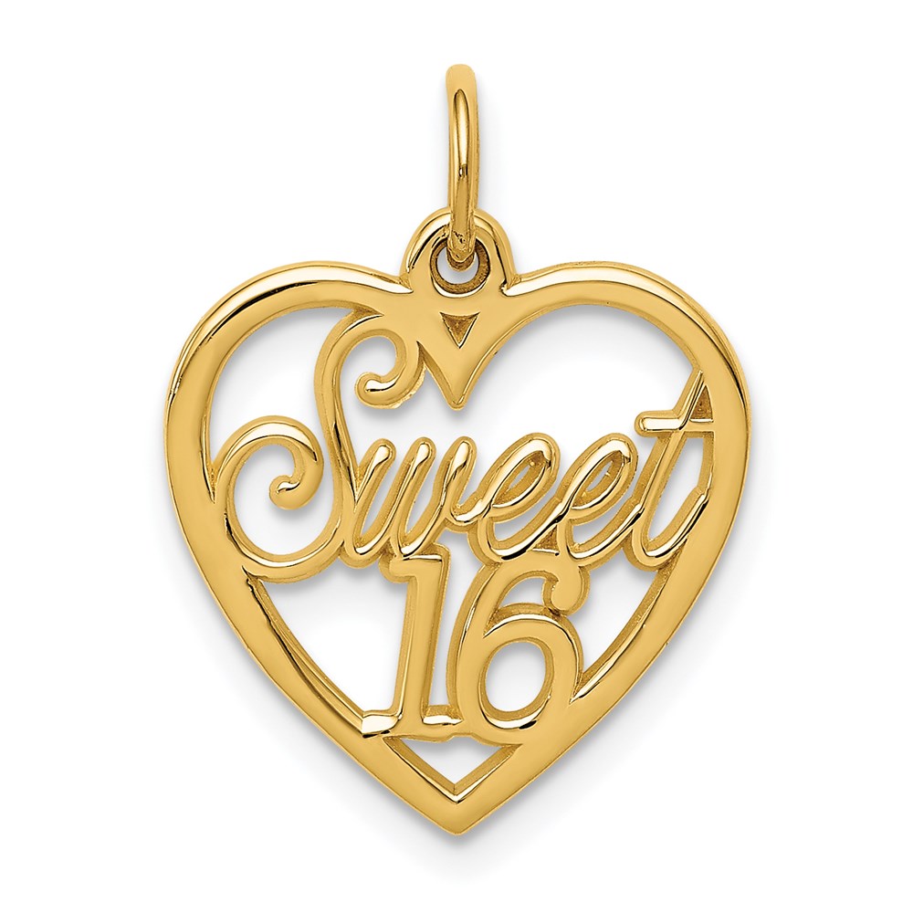 Casted;Polished;14k Yellow gold;Textured back