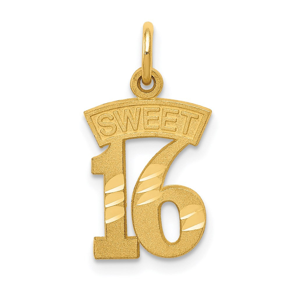 Casted;Diamond-cut;Polished;Satin;14k Yellow gold