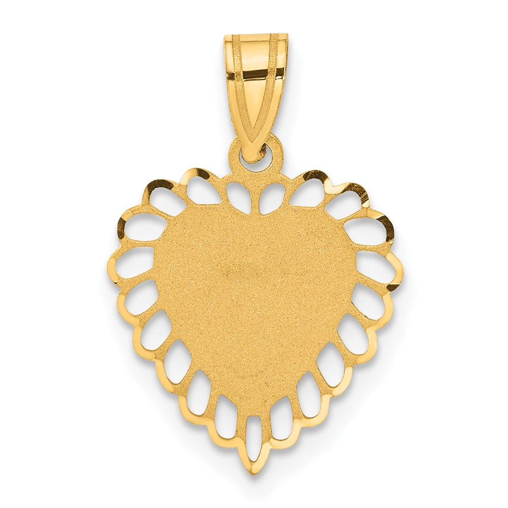 Casted;Satin;14k Yellow gold;Engravable (front only)