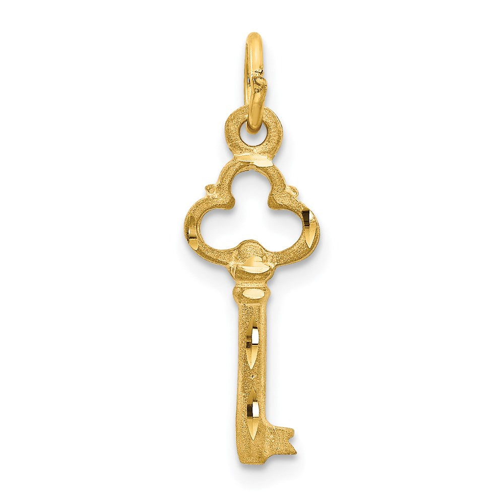 Casted;Diamond-cut;Satin;14k Yellow gold