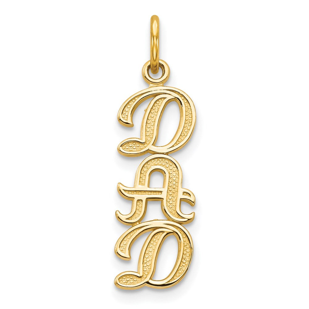 Casted;Polished;14k Yellow gold;Textured back