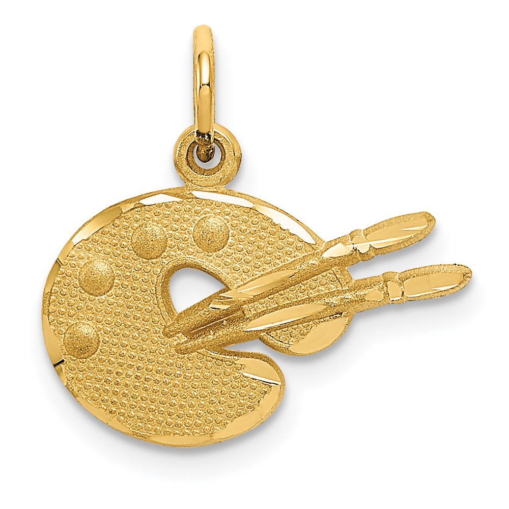 Casted;Diamond-cut;Satin;14k Yellow gold