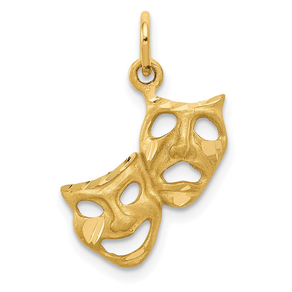 Casted;Diamond-cut;Satin;14k Yellow gold