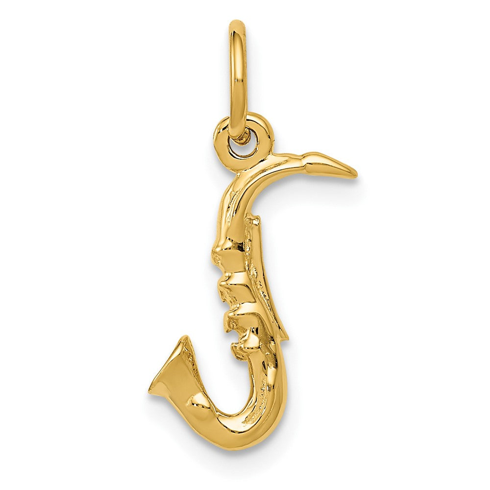 Casted;Diamond-cut;Polished;3-D;14k Yellow gold
