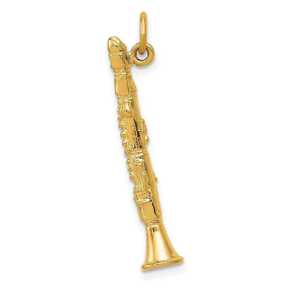 Solid;Casted;Polished;3-D;14k Yellow gold