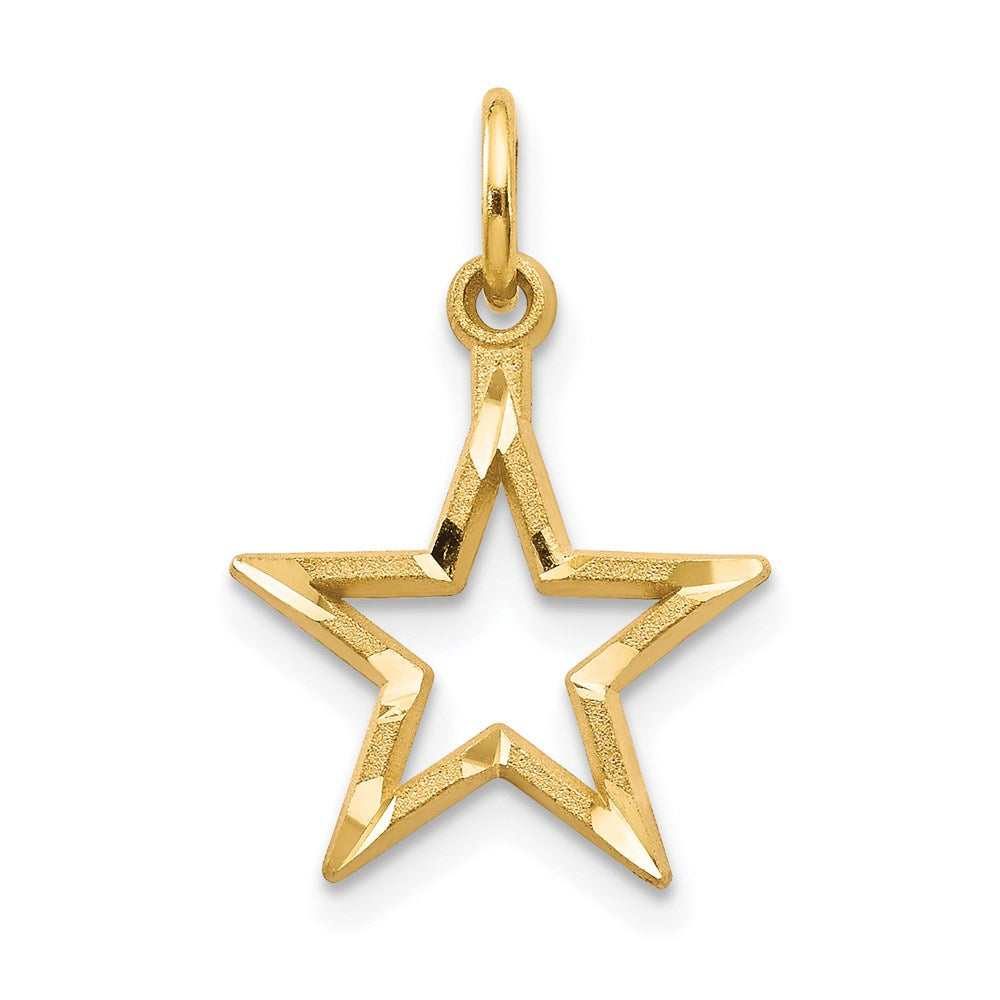 Diamond-cut;Satin;14k Yellow gold