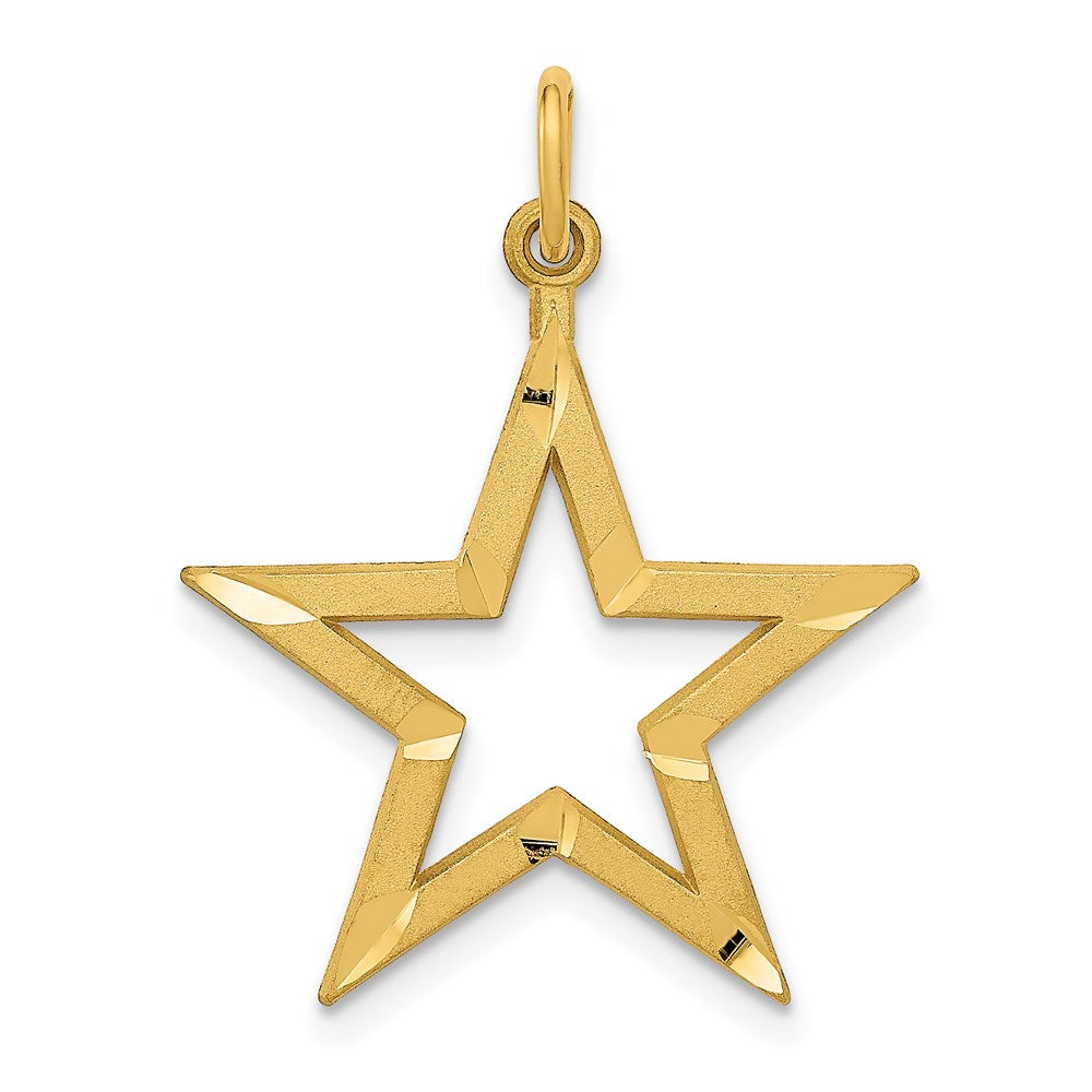Diamond-cut;Satin;14k Yellow gold