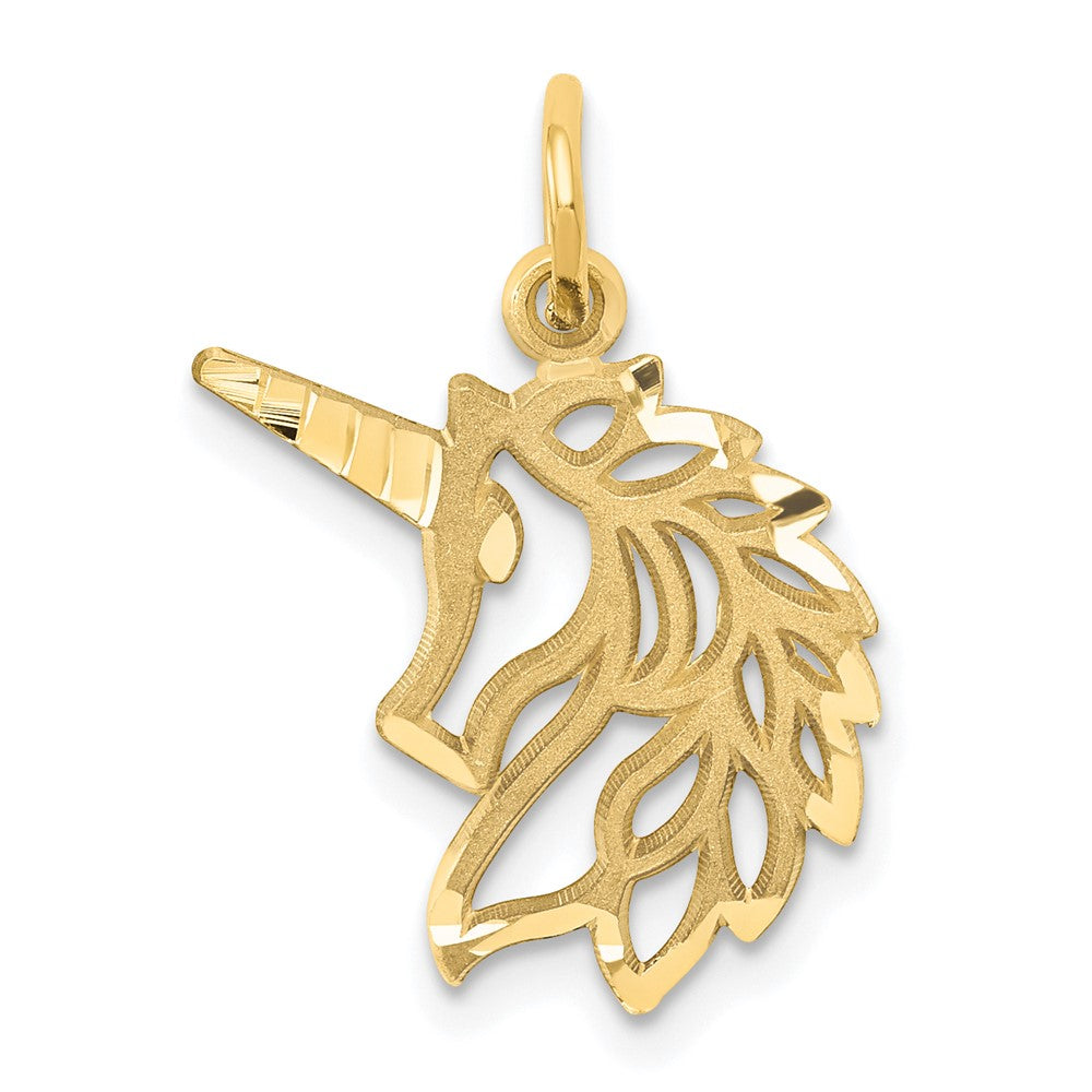 Casted;Diamond-cut;Satin;14k Yellow gold;Filigree