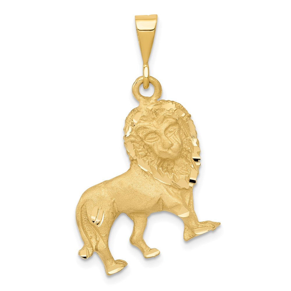 Solid;Casted;Diamond-cut;Polished;14k Yellow gold;Open back;Textured