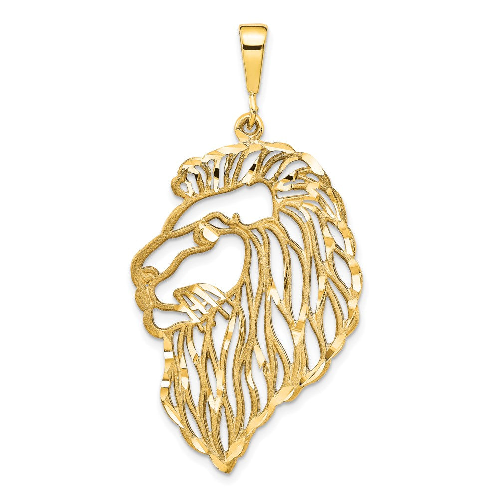 Solid;Diamond-cut;14k Yellow gold;Stamped;Filigree;Textured back