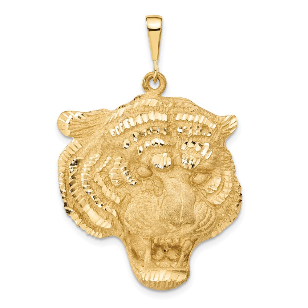 Solid;Casted;Polished;14k Yellow gold;Open back;Textured