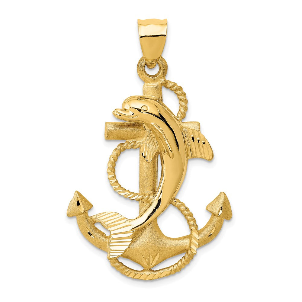 Solid;Casted;Diamond-cut;Polished;Satin;14k Yellow gold