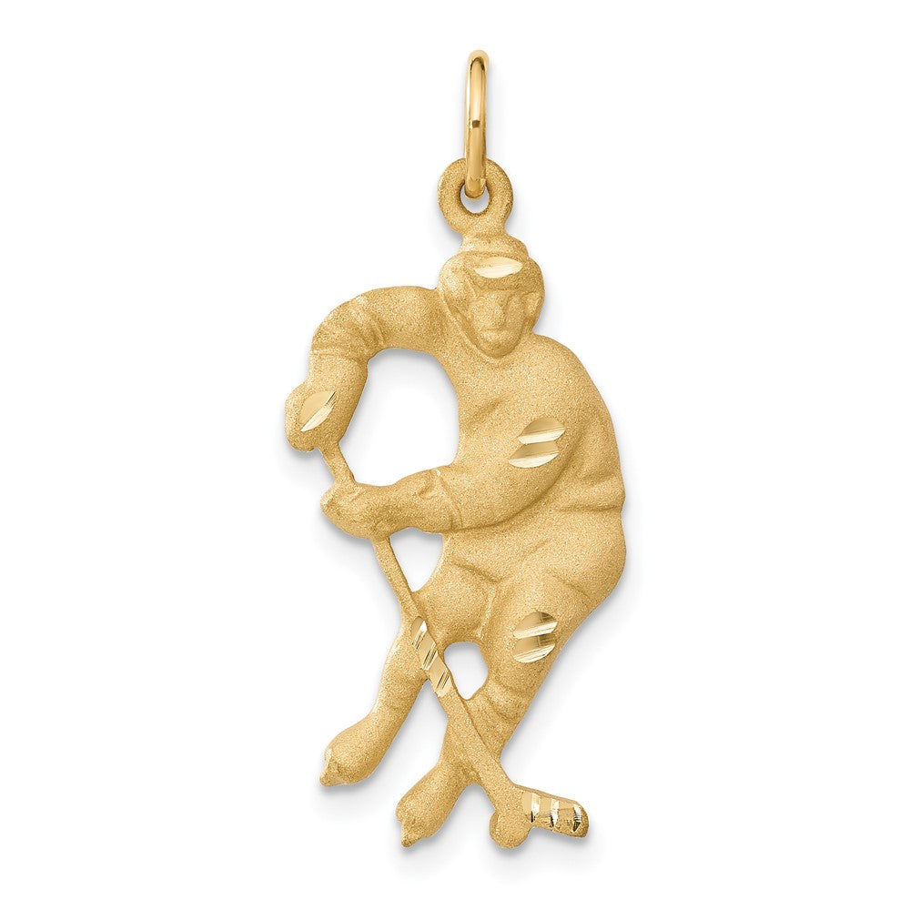 Casted;Diamond-cut;Satin;14k Yellow gold