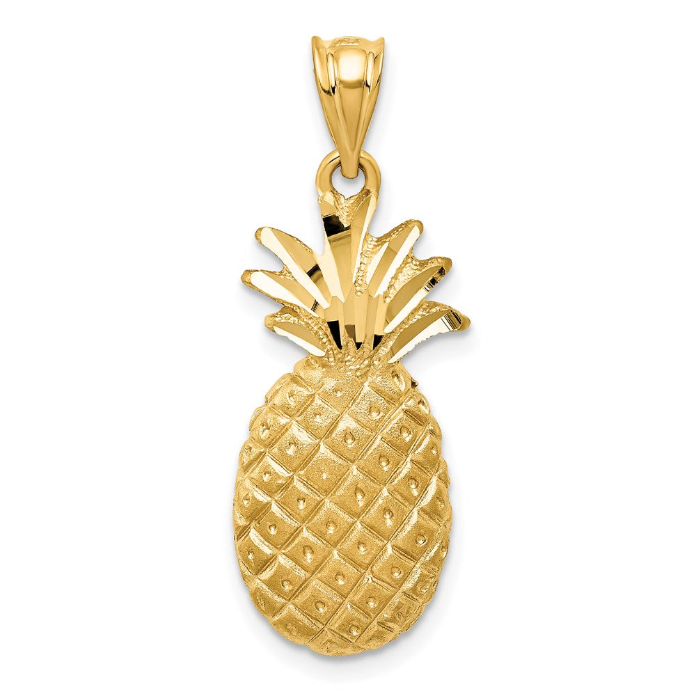 Casted;Diamond-cut;Polished;Satin;14k Yellow gold;Open back