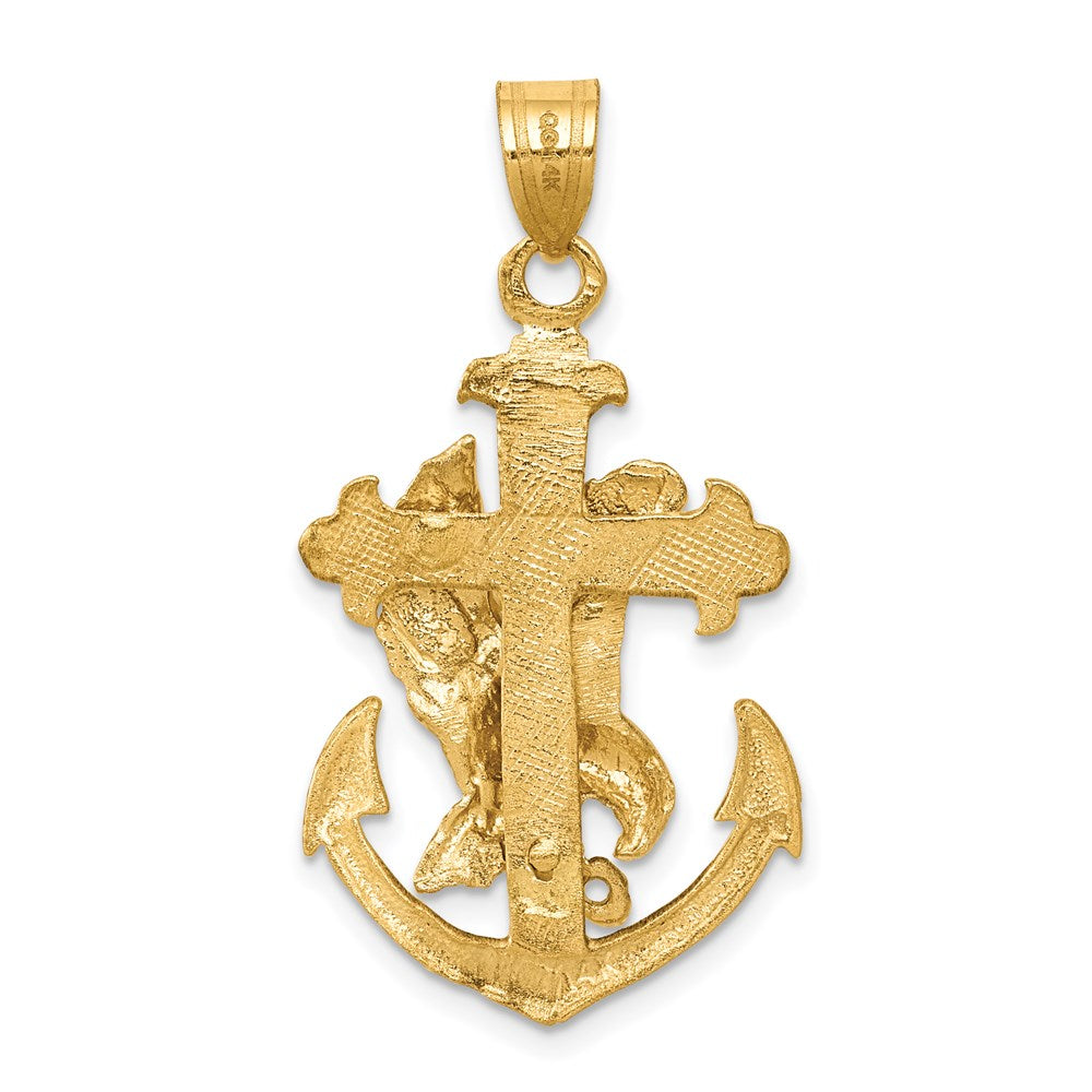 14k Mariners Cross with Eagle Pendant