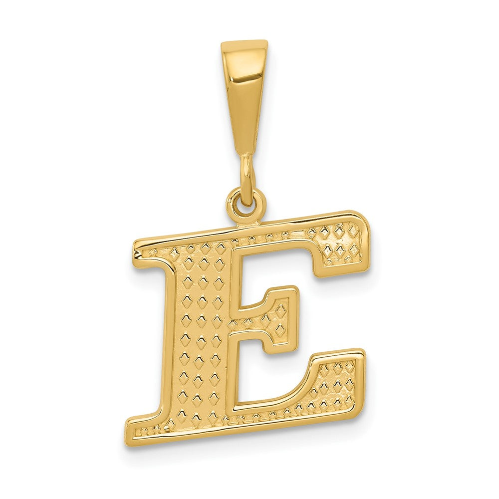 Solid;Casted;Polished;14k Yellow gold;Textured;Textured back