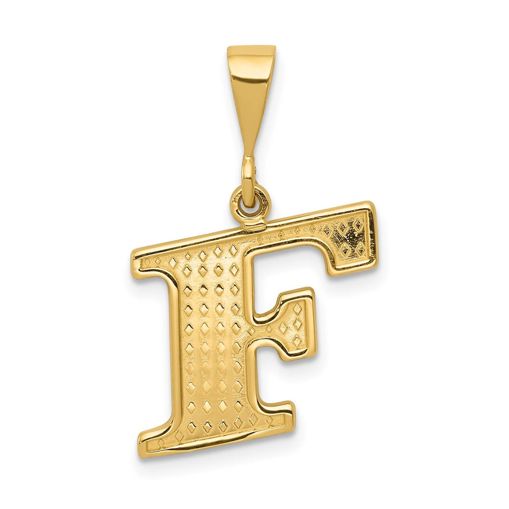 Solid;Casted;Polished;14k Yellow gold;Textured;Textured back