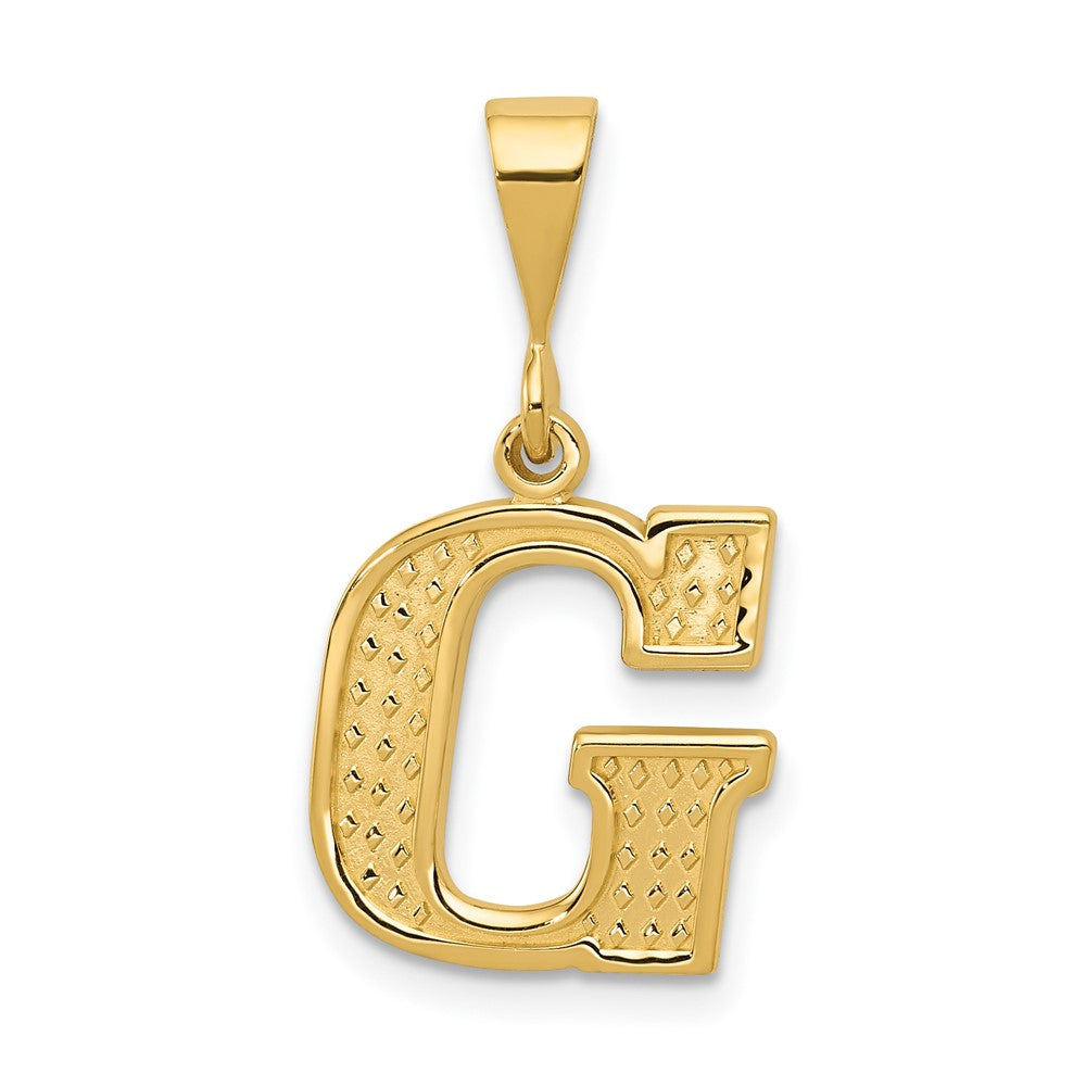 Solid;Casted;Polished;14k Yellow gold;Textured;Textured back