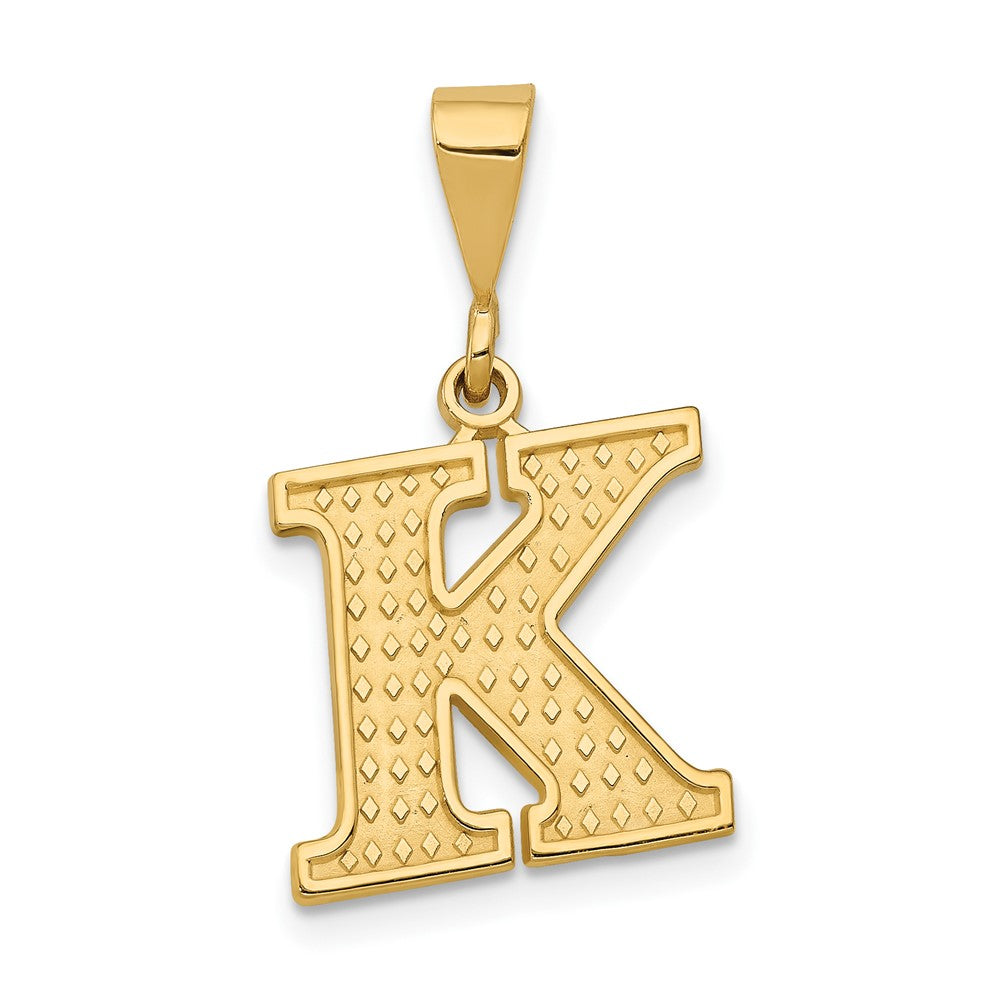 Solid;Casted;Polished;14k Yellow gold;Textured;Textured back