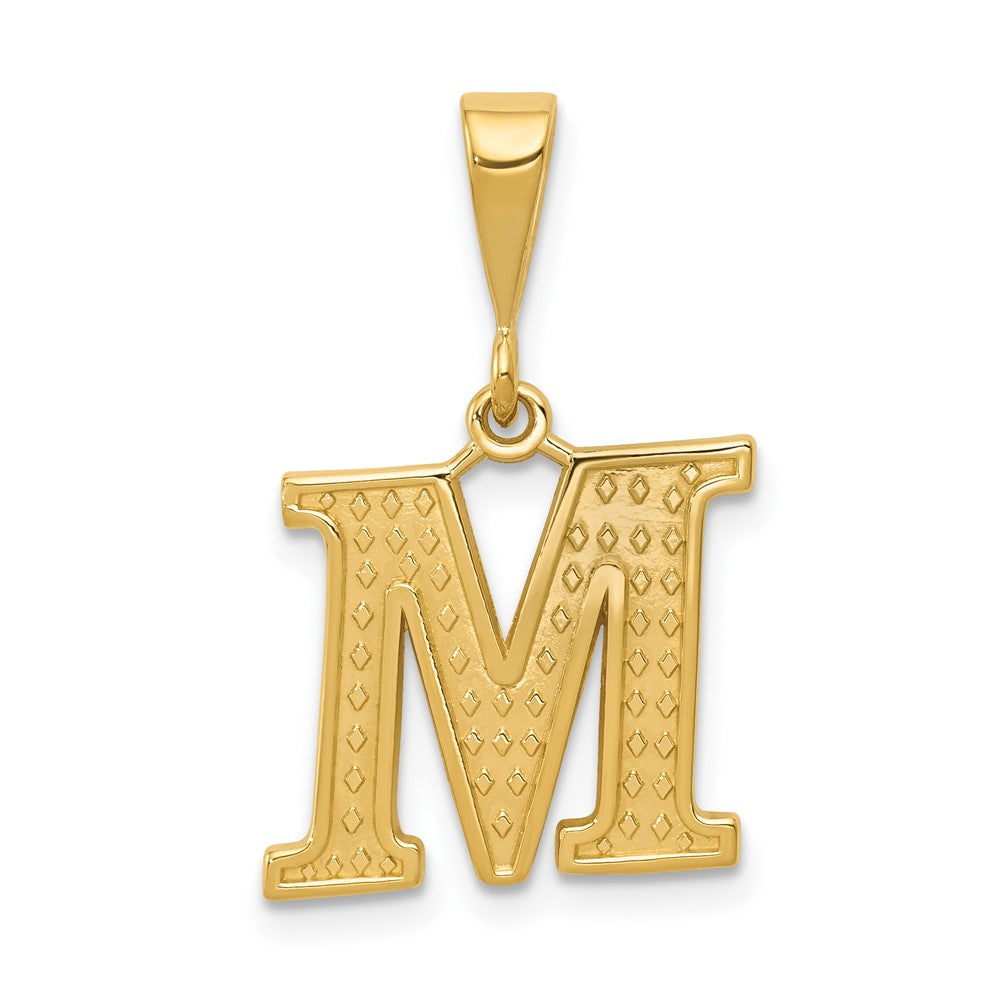 Solid;Casted;Polished;14k Yellow gold;Textured;Textured back