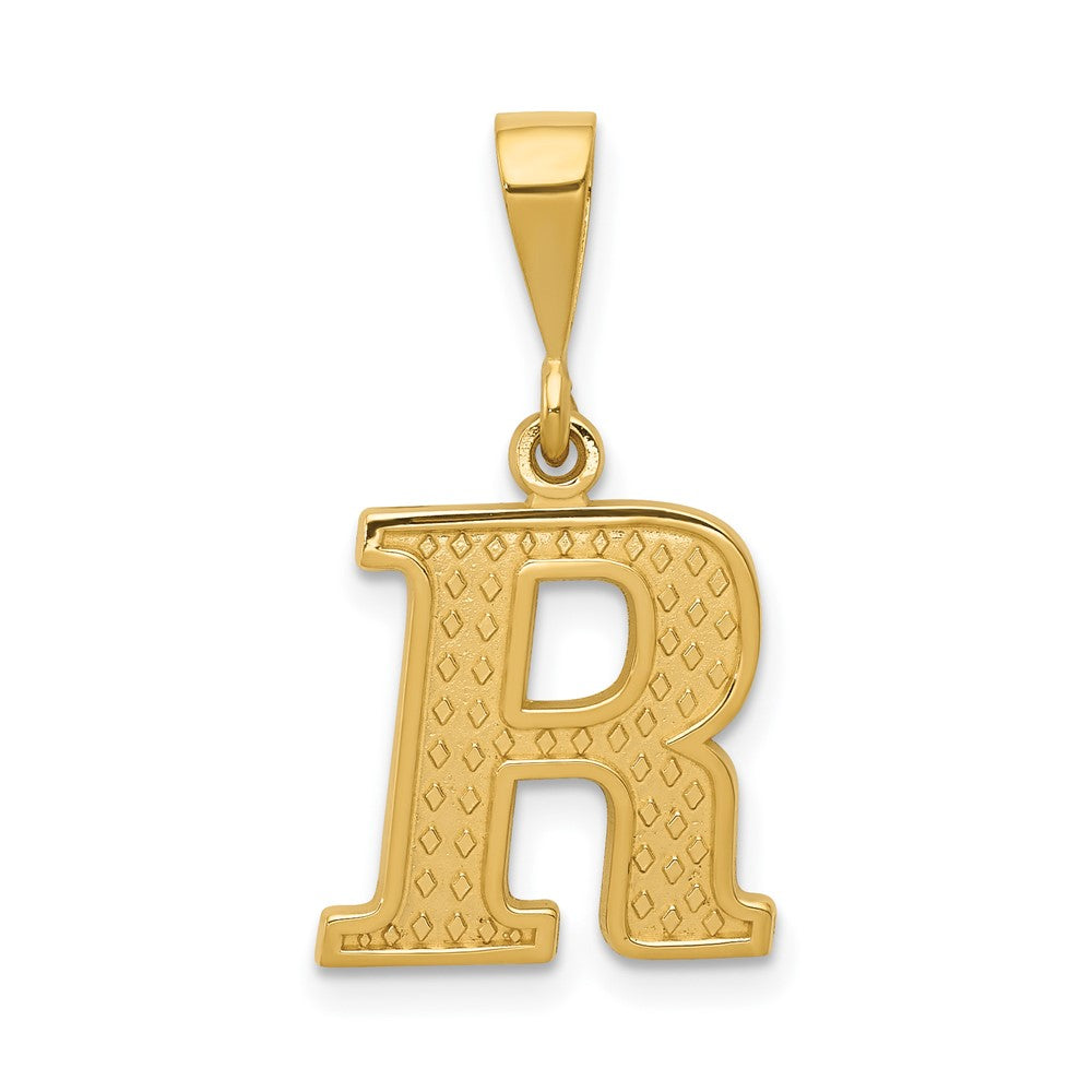 Solid;Casted;Polished;14k Yellow gold;Textured;Textured back