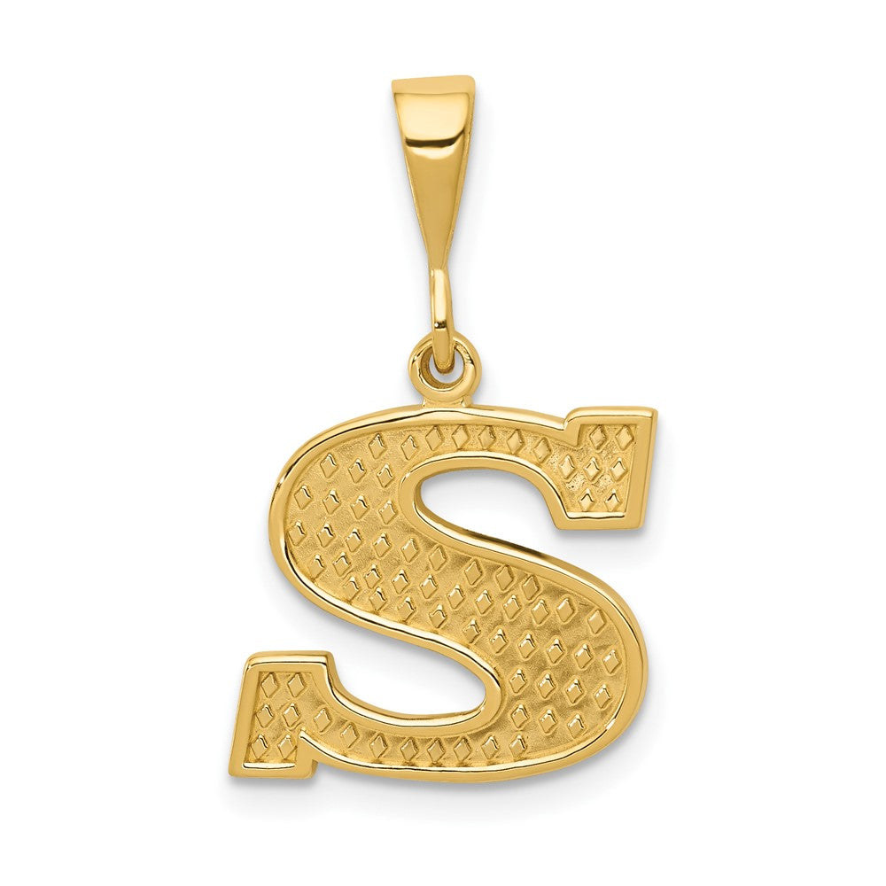 Solid;Casted;Polished;14k Yellow gold;Textured;Textured back