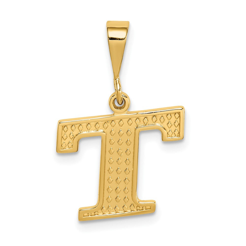 Solid;Casted;Polished;14k Yellow gold;Textured;Textured back