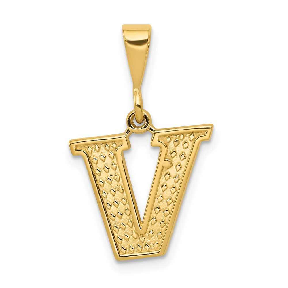 Solid;Casted;Polished;14k Yellow gold;Textured;Textured back