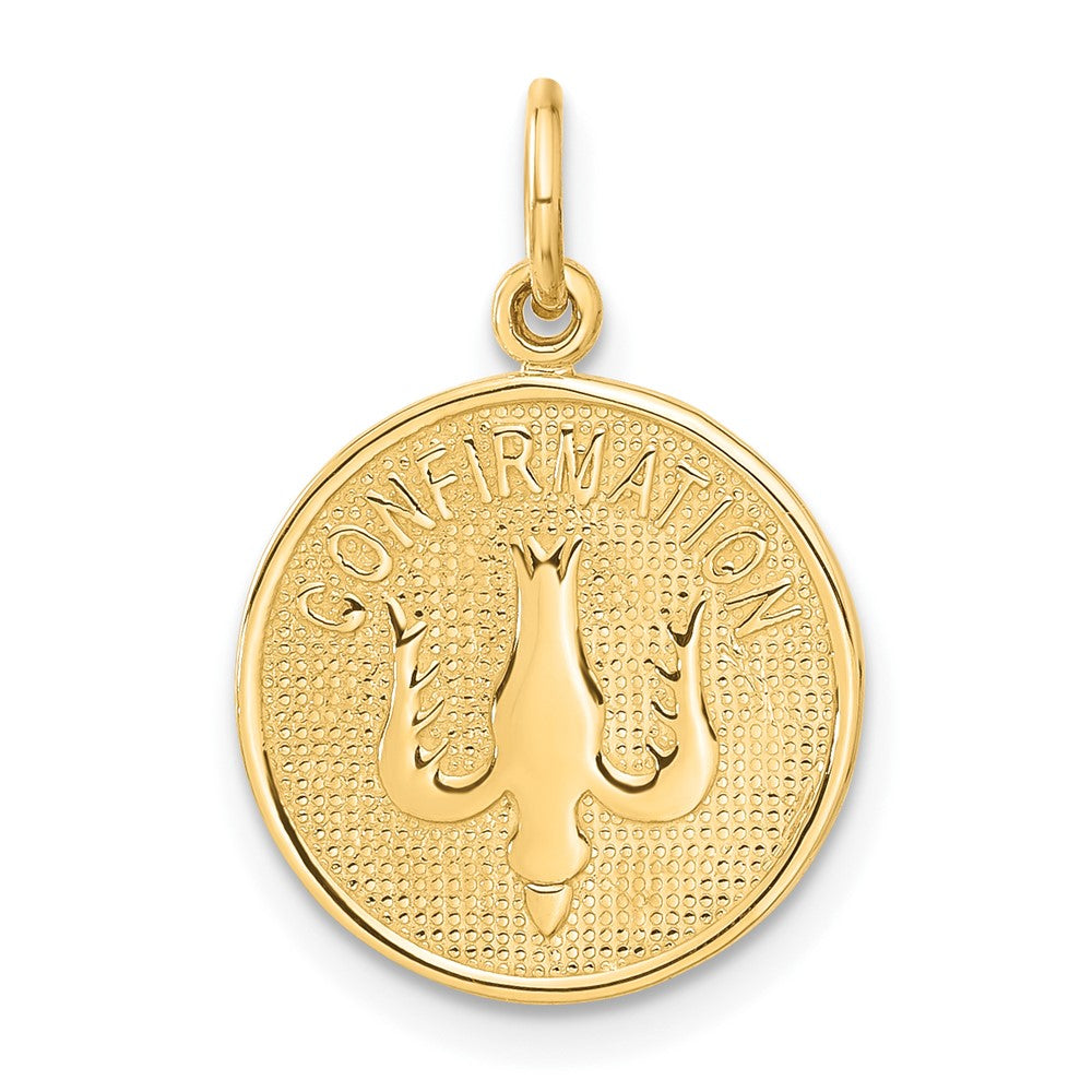 Casted;Polished;14k Yellow gold;Not engraveable;Textured back