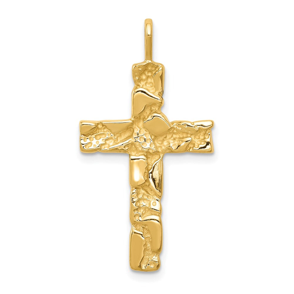 Solid;Casted;Polished;14k Yellow gold;Textured