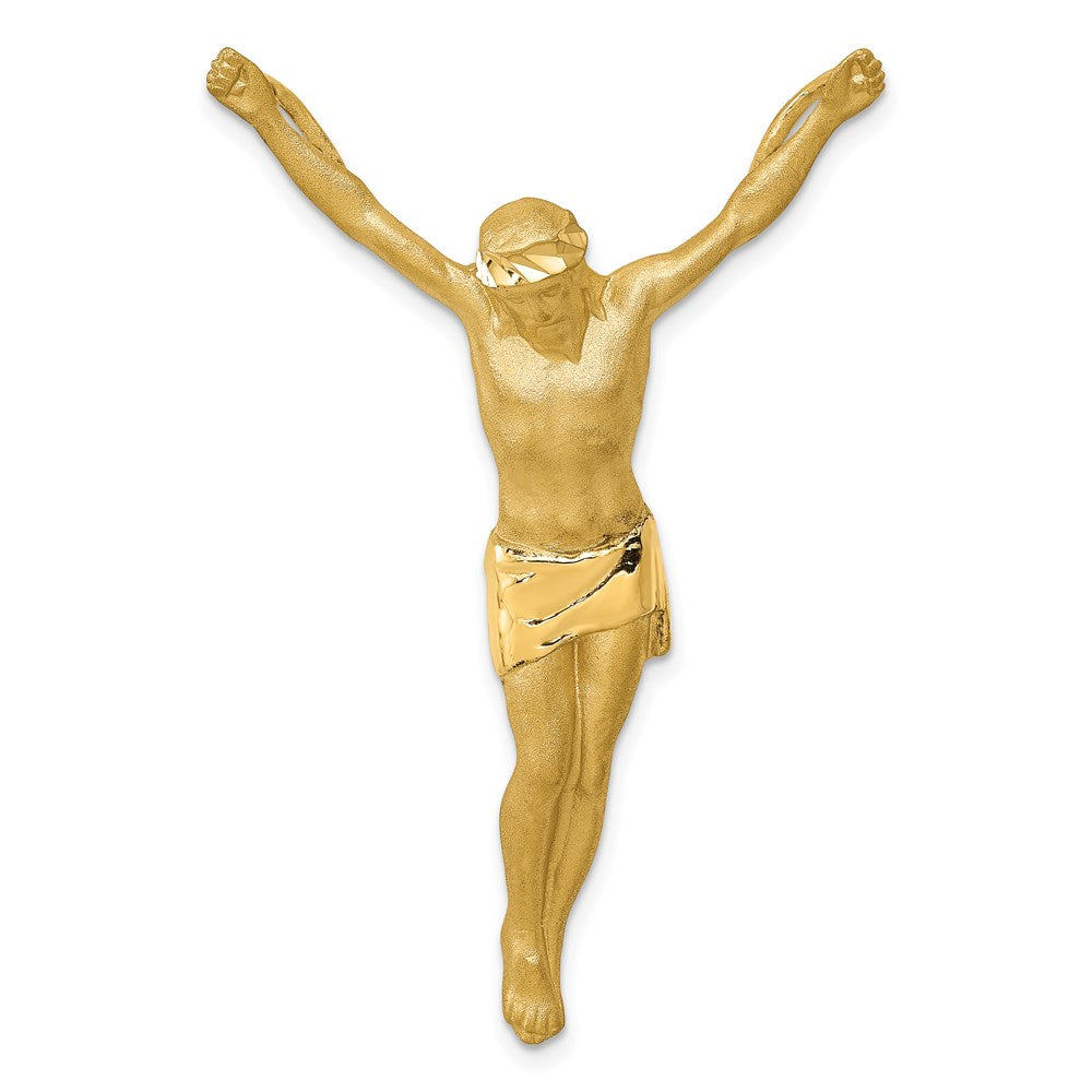 Solid;Casted;Diamond-cut;Satin;14k Yellow gold;Chain slide;Fits up to 2mm;Fits up to 3mm fancy