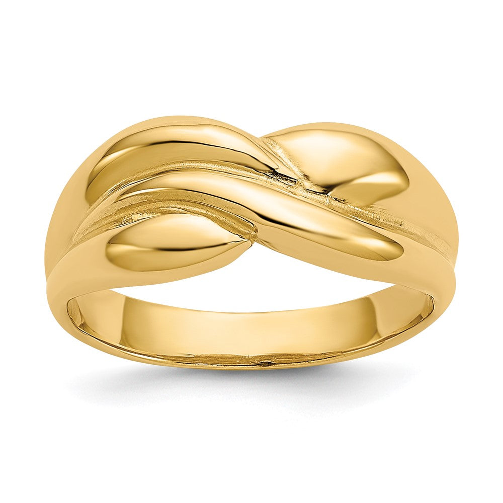 Solid;Casted;Polished;14k Yellow gold;Open back